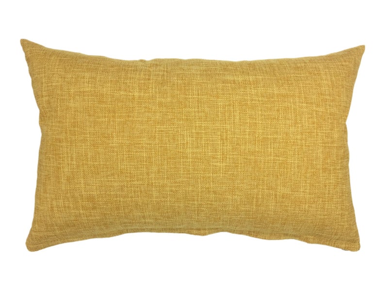 YOUR SMILE Solid Color Cotton Linen Decorative Throw Pillow Case Cushion Cover Pillowcase for Couch Sofa Bed,12 X 20 Inches (Dark Yellow) - Image 3